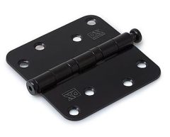 Kogellagerscharnier 89x89 mm Ronde Hoek rvs zwart Gelakt