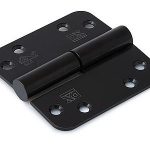 SKG3 Kogelstift paumelle Ronde hoek 89x89 mm links rvs zwart Gelakt