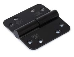 SKG3 Kogelstift paumelle Ronde hoek 89x89 mm Rechts rvs zwart Gelakt