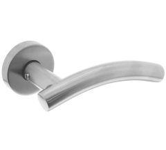 Intersteel deurklink gebogen met geveerde rozet ATP rvs