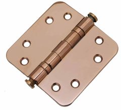 Kogellagerscharnier 8989 mm ronde hoek PVD gepolijst koper