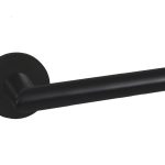 Deurklink London op rozet aluminium zwart