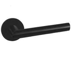 Deurklink London op rozet aluminium zwart