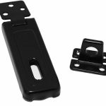 Kistoverval 80x28mm staal verzinkt zwart 1 lamellenscharnier