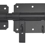 Hangslot Grendel Met Schoot en Sluitlus zwart gelakt 100 mm