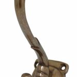 Kapstokhaak 93 mm brons Antiek