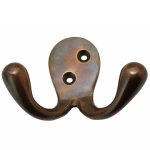 Kapstokhaak Dubbel brons Antiek