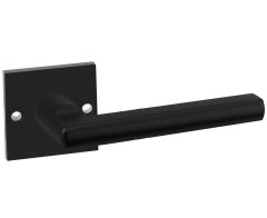 Deurklink Redhill op Vierkant rozet Aluminium zwart