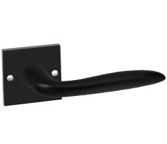 Deurklink Lake op Vierkant rozet Aluminium zwart