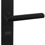 Deurklink Redhill op Vierkant schild WC63 zwart