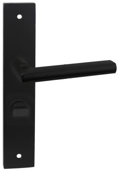 Deurklink Redhill op Vierkant schild WC63 zwart