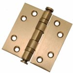 Kogellagerscharnier 7676 mm rechte hoek PVD mat goud