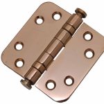Kogellagerscharnier 7676 mm ronde hoek PVD gepolijst koper