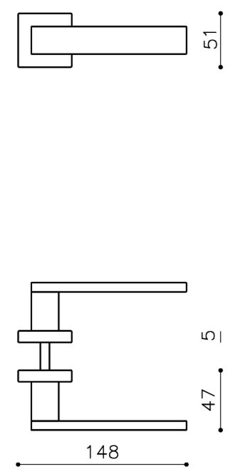 Olivari deurklink Diana op rozet antraciet mat titaan PVD - Afbeelding 2