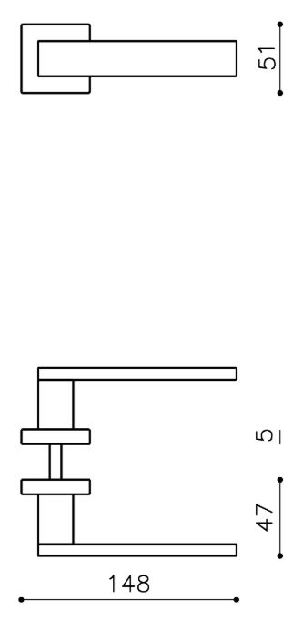 Olivari deurklink Diana op rozet koper mat titaan PVD - Afbeelding 2