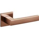 Olivari deurklink Planet Q op rozet koper mat titaan PVD