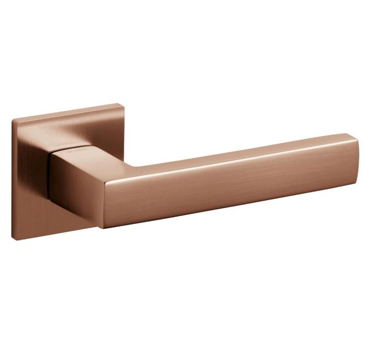 Olivari deurklink Planet Q op rozet koper mat titaan PVD