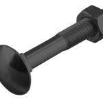 10 Slotbouten en Moeren zwart M8x60 mm