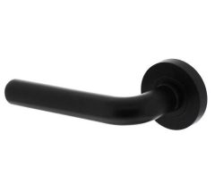 Intersteel Enkele deurklink links Agatha op ronde rozet 53x8mm met nokken mat zwart