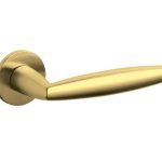 Olivari deurklink Aurelia op rozet messing mat titaan PVD