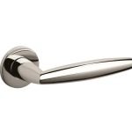 Olivari deurklink Aurelia op rozet nikkel titaan PVD