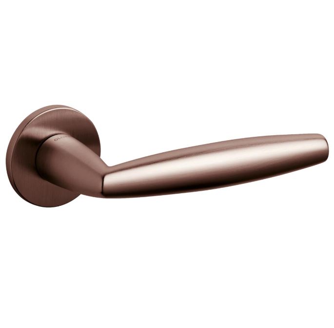 Olivari deurklink Aurelia op rozet brons mat titaan PVD