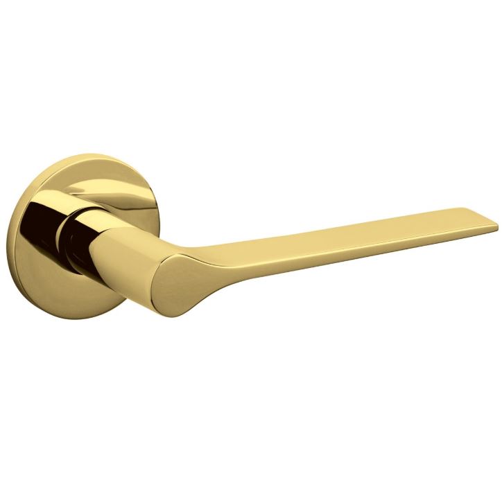 Olivari deurklink Lama L op rozet messing titaan PVD