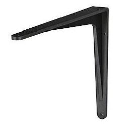 Plankdrager Herakles Aluminium zwart Gemoffeld 500x450 mm