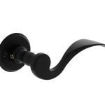 Intersteel deurklink Lepel met rozet ø50x5mm schroefgat mat zwart