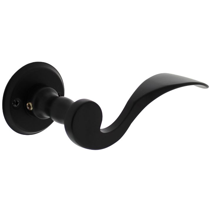 Intersteel deurklink Lepel met rozet ø50x5mm schroefgat mat zwart