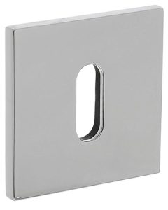 Olivari rozet vierkant met sleutelgat chroom