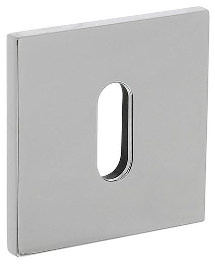 Olivari rozet vierkant met sleutelgat chroom