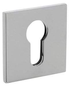 Olivari rozet vierkant met profielcilindergat chroom