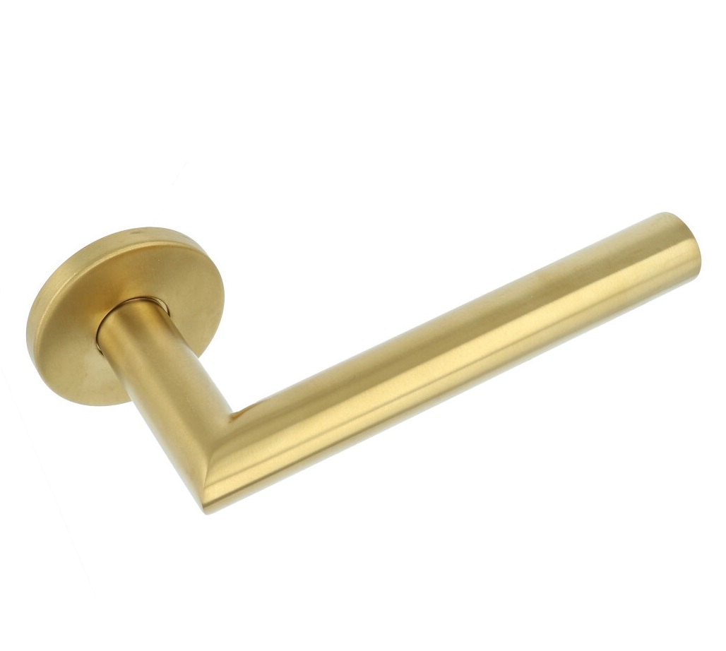 Deurklink Sharon op ronde rozet PVD mat Goud - Afbeelding 5