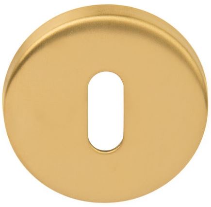 Sleutelplaatje Rond PVD mat Goud