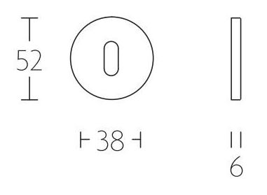 Sleutelplaatje Rond PVD mat Goud - Afbeelding 2