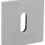 Olivari rozet vierkant met sleutelgat chroom mat