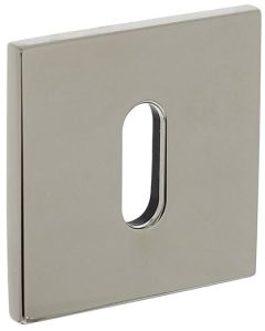 Olivari rozet vierkant met sleutelgat nikkel titaan PVD