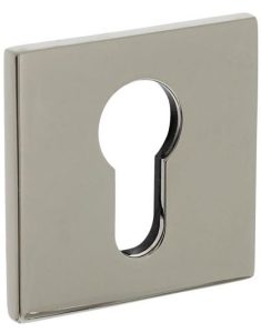 Olivari rozet vierkant met profielcilindergat nikkel titaan PVD