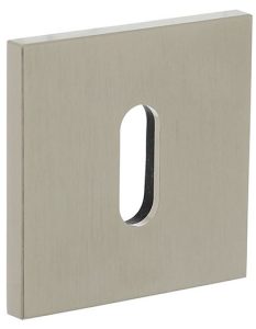 Olivari rozet vierkant met sleutelgat nikkel mat titaan PVD