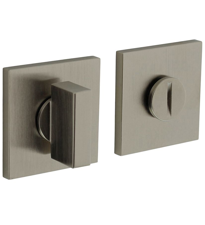 Olivari rozet toilet-/badkamersluiting vierkant nikkel mat titaan PVD