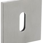 Olivari rozet vierkant met sleutelgat rvs mat titaan PVD