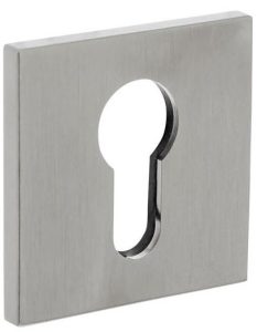 Olivari rozet vierkant met profielcilindergat rvs mat titaan PVD