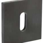 Olivari rozet vierkant met sleutelgat antraciet mat titaan PVD