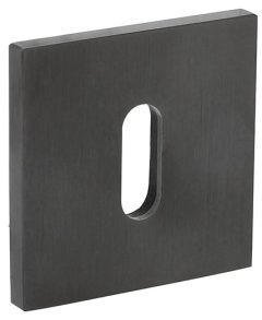 Olivari rozet vierkant met sleutelgat antraciet mat titaan PVD