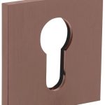 Olivari rozet vierkant met profielcilindergat brons mat titaan PVD