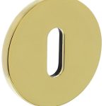 Olivari rozet rond met sleutelgat messing titaan PVD