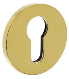 Olivari rozet rond met profielcilindergat messing titaan PVD