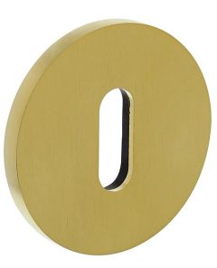 Olivari rozet rond met sleutelgat messing mat titaan PVD