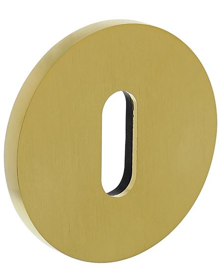 Olivari rozet rond met sleutelgat messing mat titaan PVD